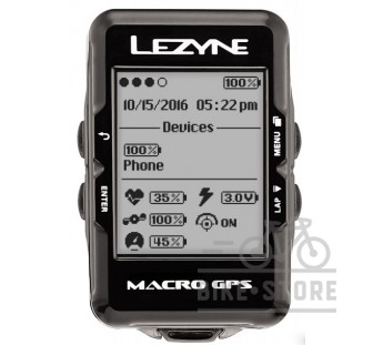 Велокомп'ютер  Lezyne MACRO EASY GPS чорний